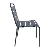 Chaise à lattes en acier Bolero grise lot de 4 - FRANCE CHR