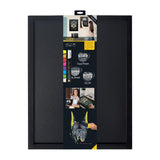 Ardoise murale cadre en bois noir avec feutre craie et fixations Securit 40x60cm - FRANCE CHR