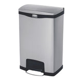 Poubelle à pédale frontale inox Rubbermaid Slim Jim 50L - FRANCE CHR