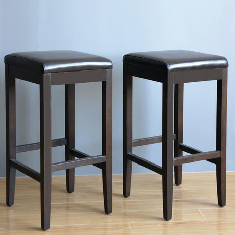 Tabourets de bar haut en simili cuir Bolero noirs (Lot de 2) - FRANCE CHR