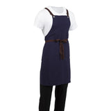 Tablier bavette en coton Southside bleu marine - FRANCE CHR