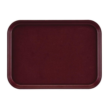 Plateau rectangulaire antidérapant en fibre de verre EpicTread Cambro bordeaux 35 cm - FRANCE CHR