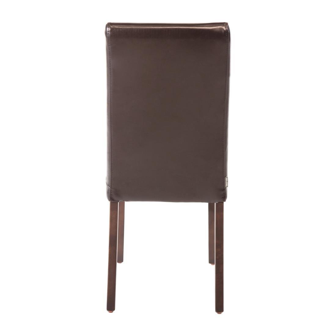 Chaises en simili cuir Bolero marron foncé (Lot de 2) - FRANCE CHR