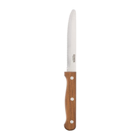 Couteaux à steak arrondis Olympia bois (x12) - FRANCE CHR