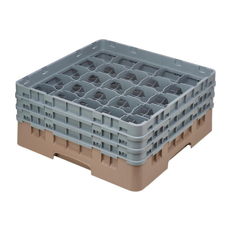 Casier à verres 25 compartiments Camrack Cambro beige hauteur max 174mm - FRANCE CHR