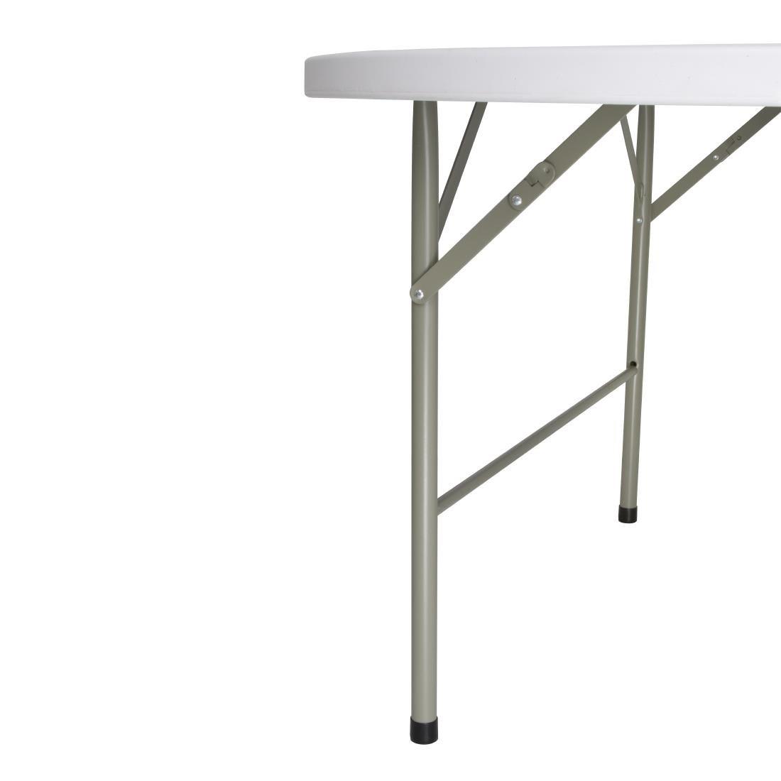 Table ronde pliable au centre Bolero blanche 1530mm - FRANCE CHR