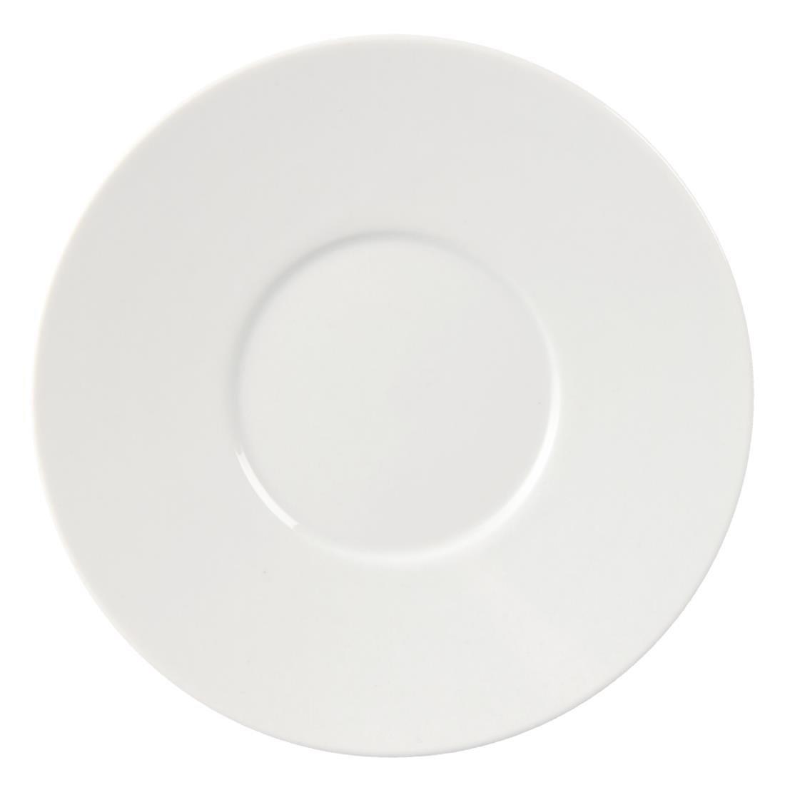 Soucoupes élégantes Olympia Whiteware 148mm (Lot de 12) - FRANCE CHR
