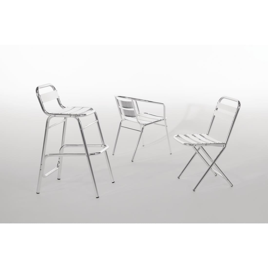 Fauteuils empilables en aluminium Bolero (Lot de 4) - FRANCE CHR