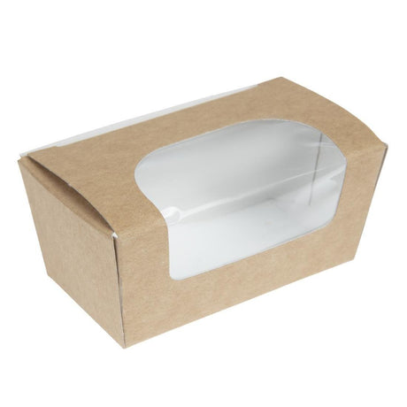 Boîtes à gâteau rectangulaires kraft compostables avec fenêtre Colpac (lot de 500) - FRANCE CHR