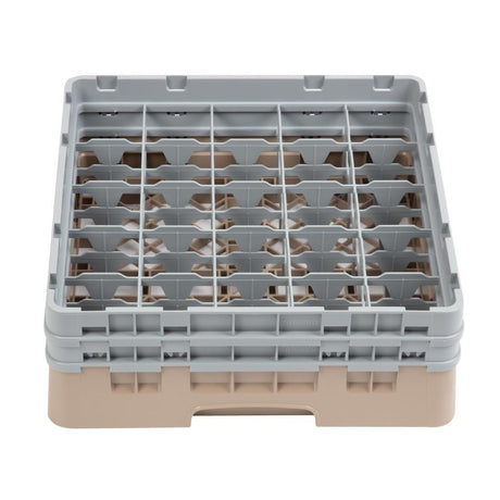 Casier à verres 25 compartiments Camrack Cambro beige hauteur max 133mm - FRANCE CHR