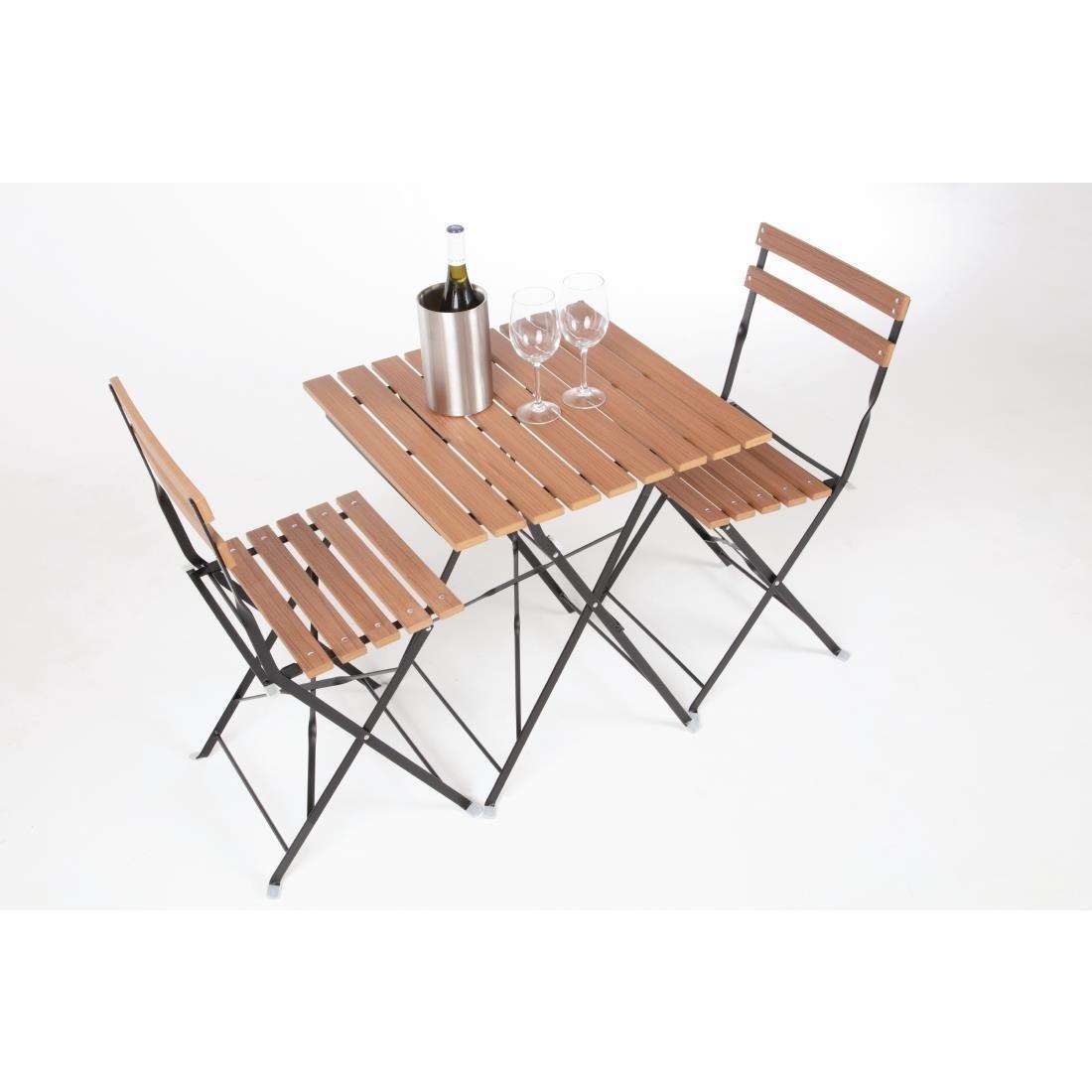 Chaises bistro en imitation bois Bolero (Lot de 2) - FRANCE CHR