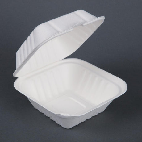 Boîtes à hamburger compostables Fiesta Compostable 14,9 cm (x500) - FRANCE CHR