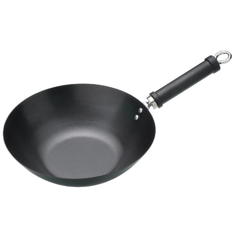 Wok antiadhésif fond plat Kitchen Craft 305mm - FRANCE CHR