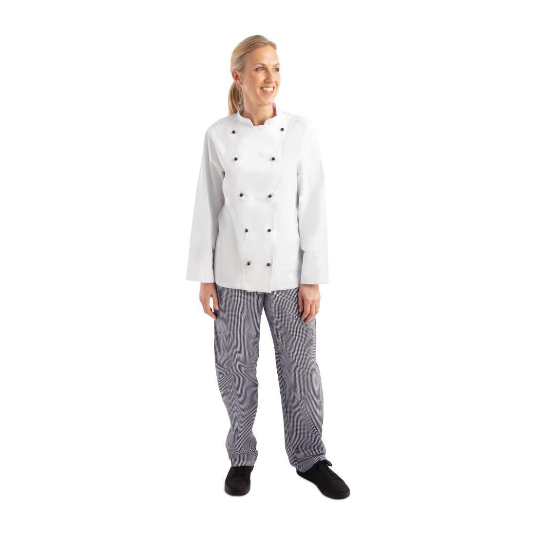 Veste de cuisine mixte Whites Chicago manches longues blanche XS - FRANCE CHR