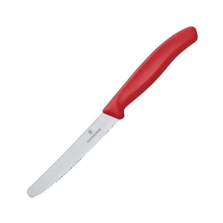 Couteau à tomate denté Victorinox 11cm rouge - FRANCE CHR