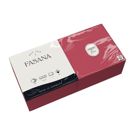 Serviettes de table en papier bordeaux Fasana 330mm (Lot de 1500) - FRANCE CHR