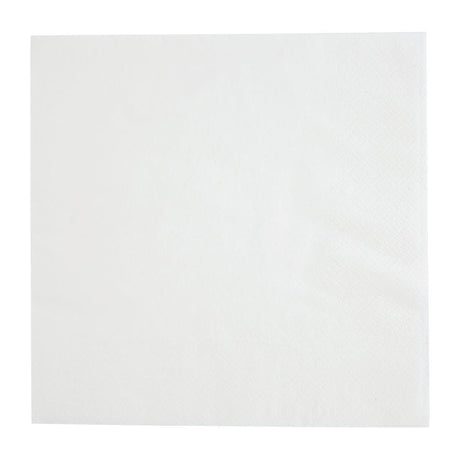 Serviettes cocktail 1 pli format 1/4 Fiesta Recyclable 300mm blanches (lot de 5000) - FRANCE CHR