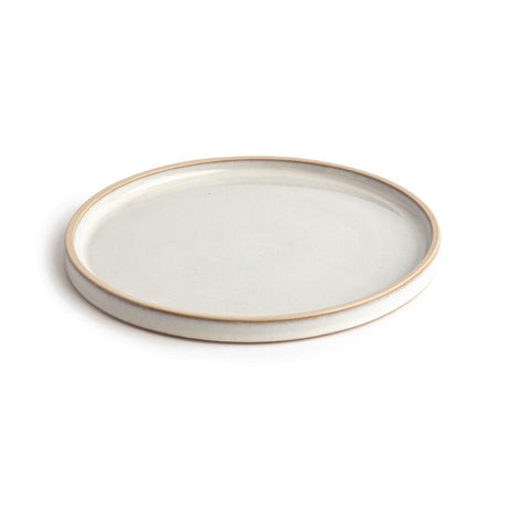 Assiettes plates bord droit blanc Murano Olympia Canvas 25 cm (Lot de 6) - FRANCE CHR