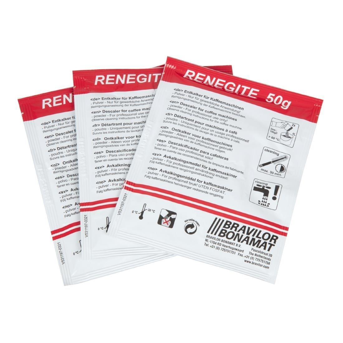 Sachets de détartrant Bravilor Renegite (1 boîte de 15) - FRANCE CHR