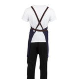 Tablier bavette en coton Southside bleu marine - FRANCE CHR