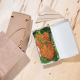 Grandes boîtes kraft avec couvercle à charnière compostables Fiesta Compostable 204mm (lot de 100) - FRANCE CHR