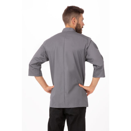 Veste de cuisine mixte Chef Works grise M - FRANCE CHR