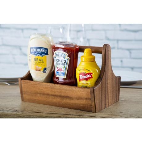 Panier à condiments en bois acacia T&G Woodware - FRANCE CHR