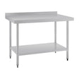 Table en acier inoxydable avec rebord Vogue 1200 x 700mm - FRANCE CHR