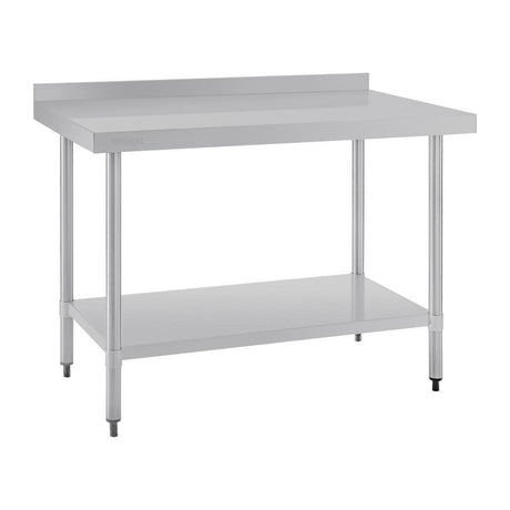 Table en acier inoxydable avec rebord Vogue 1200 x 700mm - FRANCE CHR