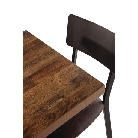 Plateau de table carré Bolero effet bois vieilli - 70 cm - FRANCE CHR