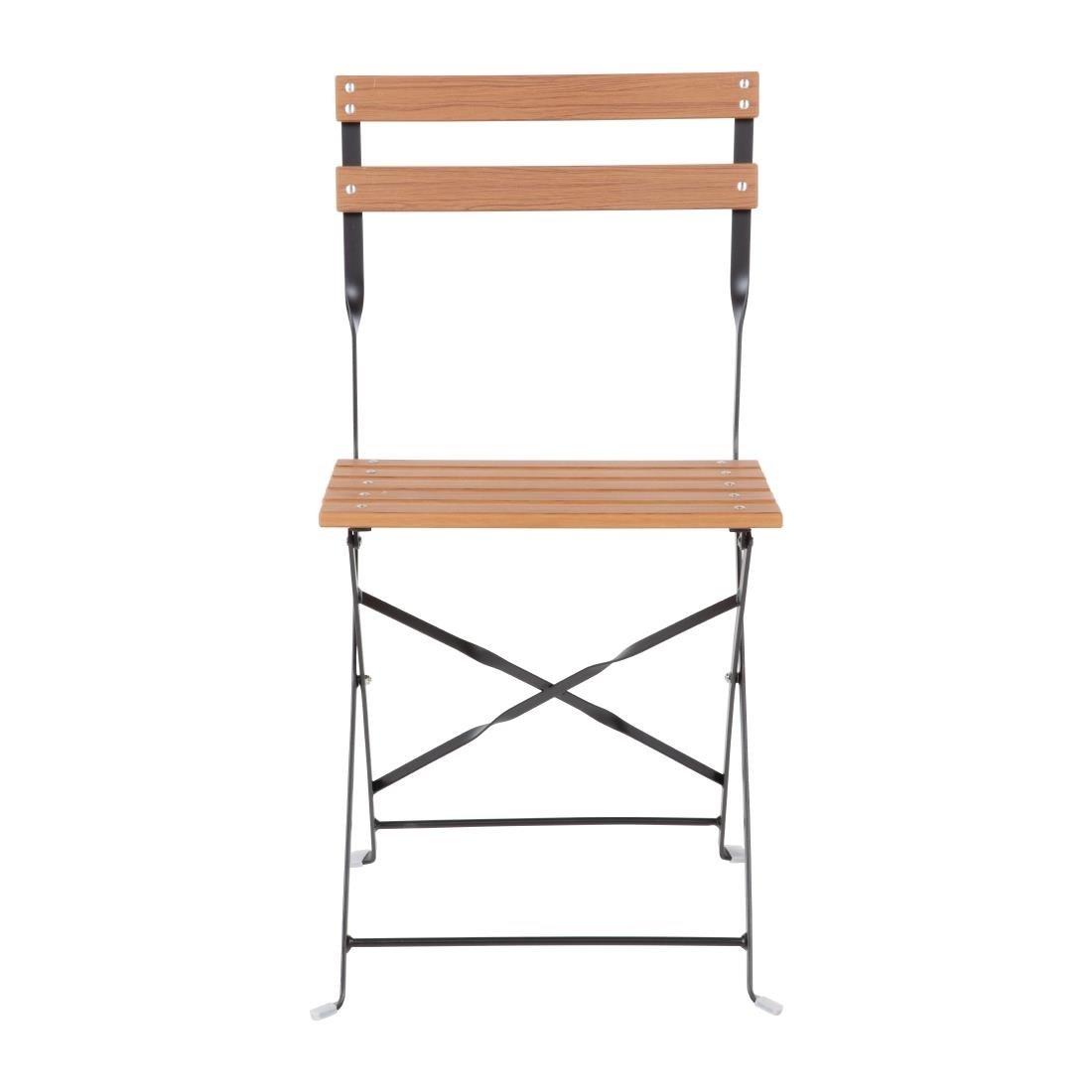 Chaises bistro en imitation bois Bolero (Lot de 2) - FRANCE CHR