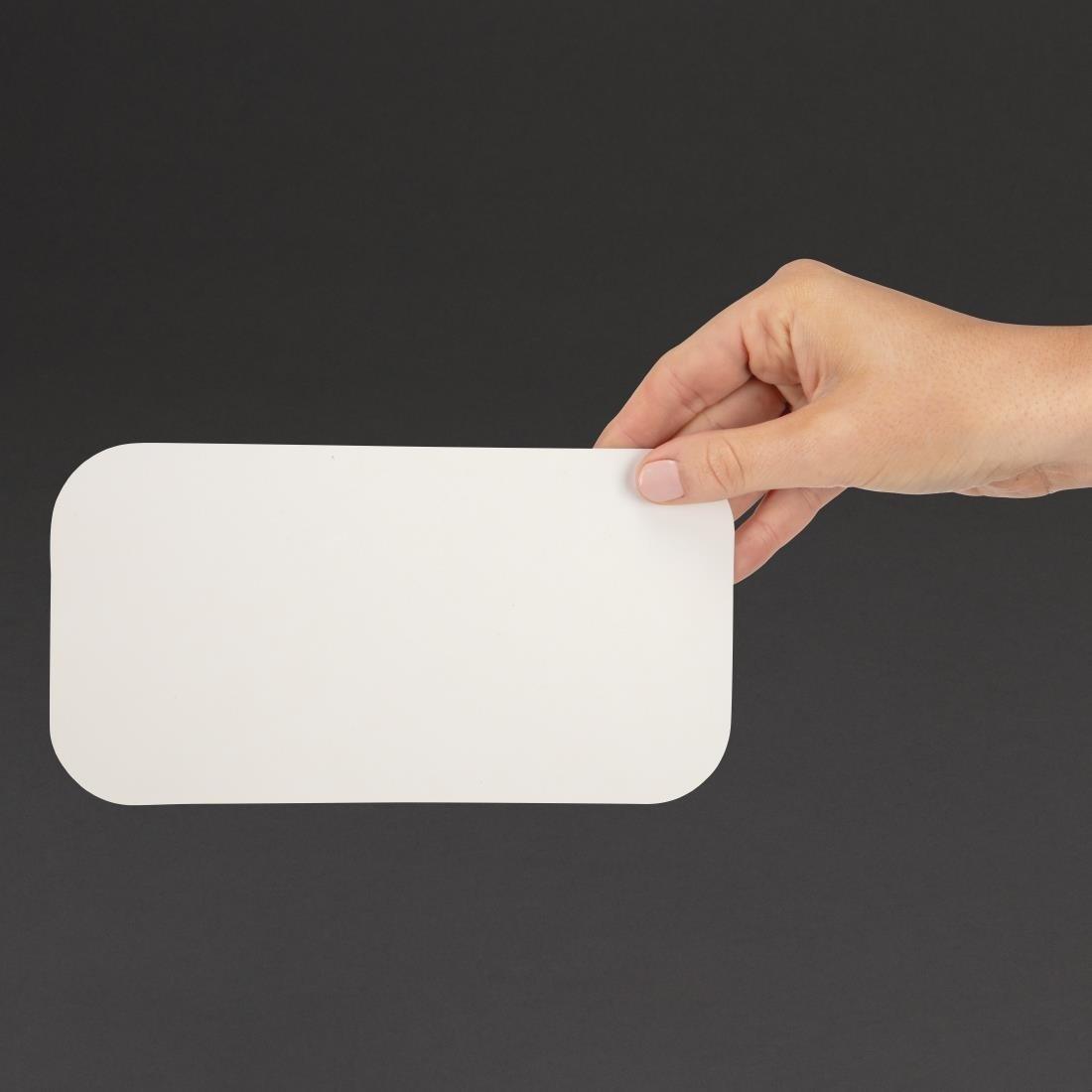 Grands couvercles en carton ciré Fiesta Recyclable pour barquettes aluminium (Lot de 500) - FRANCE CHR