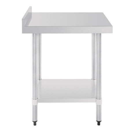 Table en acier inoxydable avec rebord Vogue 600 x 700mm - FRANCE CHR