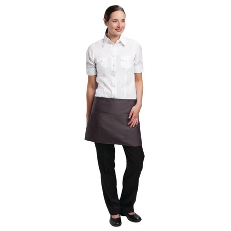 Tablier bistro court Chef Works gris anthracite - FRANCE CHR