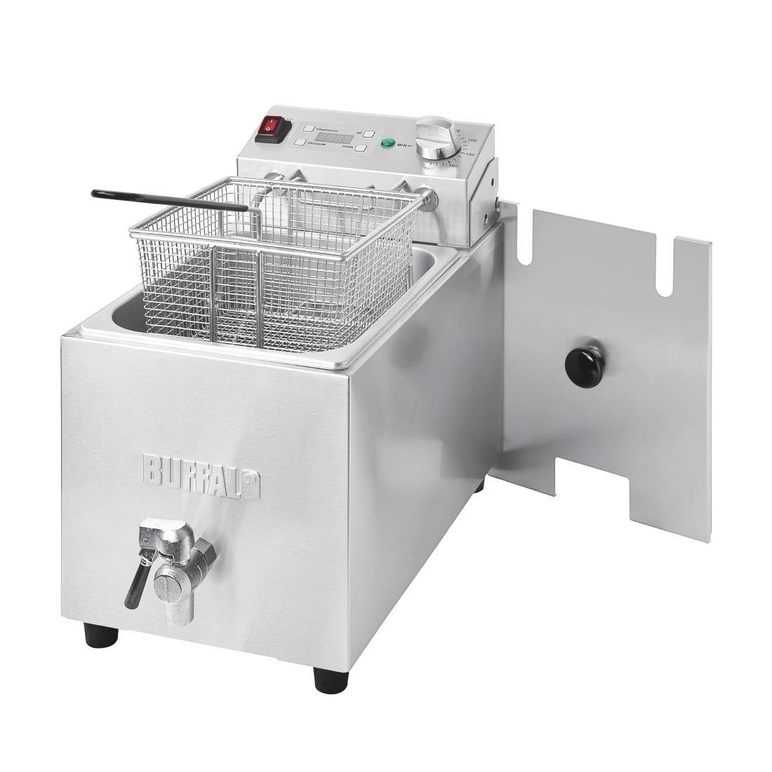 Friteuse simple Buffalo - 1 x 8L 2,9kW avec minuterie - FRANCE CHR