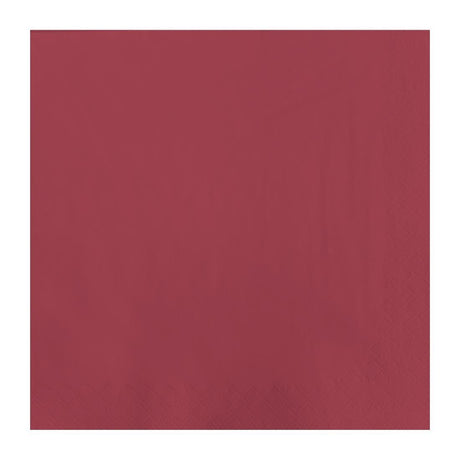 Serviettes de table en papier bordeaux Fasana 330mm (Lot de 1500) - FRANCE CHR