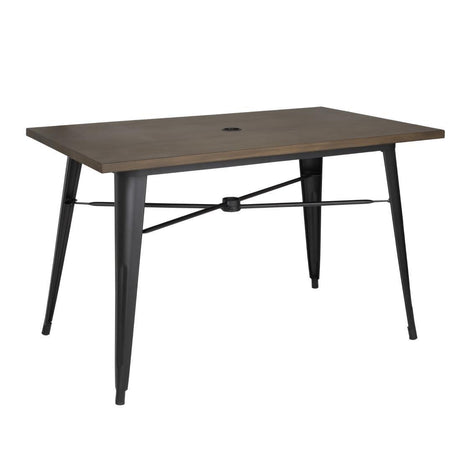 Table d'extérieur Bolero 120x76x75cm bois noir - FRANCE CHR