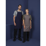Tablier bavette en coton Southside bleu marine - FRANCE CHR
