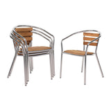 Fauteuils en frêne et aluminium Bolero 730mm (Lot de 4) - FRANCE CHR