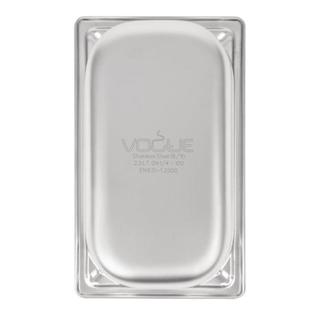 Bac inox 18/10 GN 1/4 Vogue 100mm - FRANCE CHR