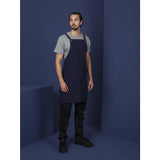 Tablier bavette en coton Southside bleu marine - FRANCE CHR