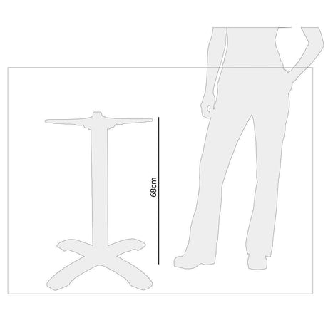 Pied de table à plateau basculant Bolero aluminium - FRANCE CHR