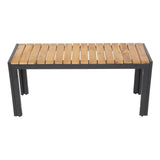 Bancs en acier et acacia Bolero 100 cm (lot de 2) - FRANCE CHR