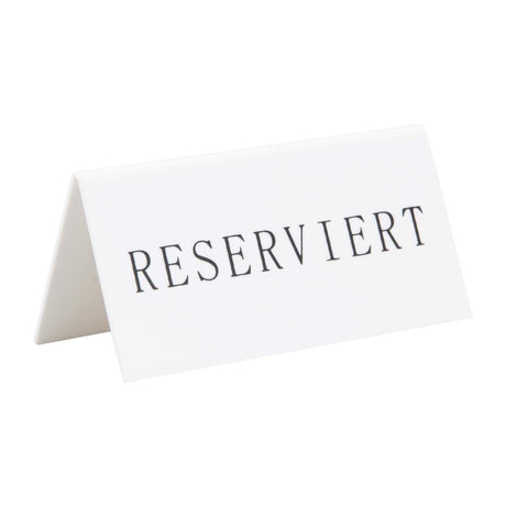 Chevalets table réservée Securit "Reserviert" (lot de 5) - FRANCE CHR