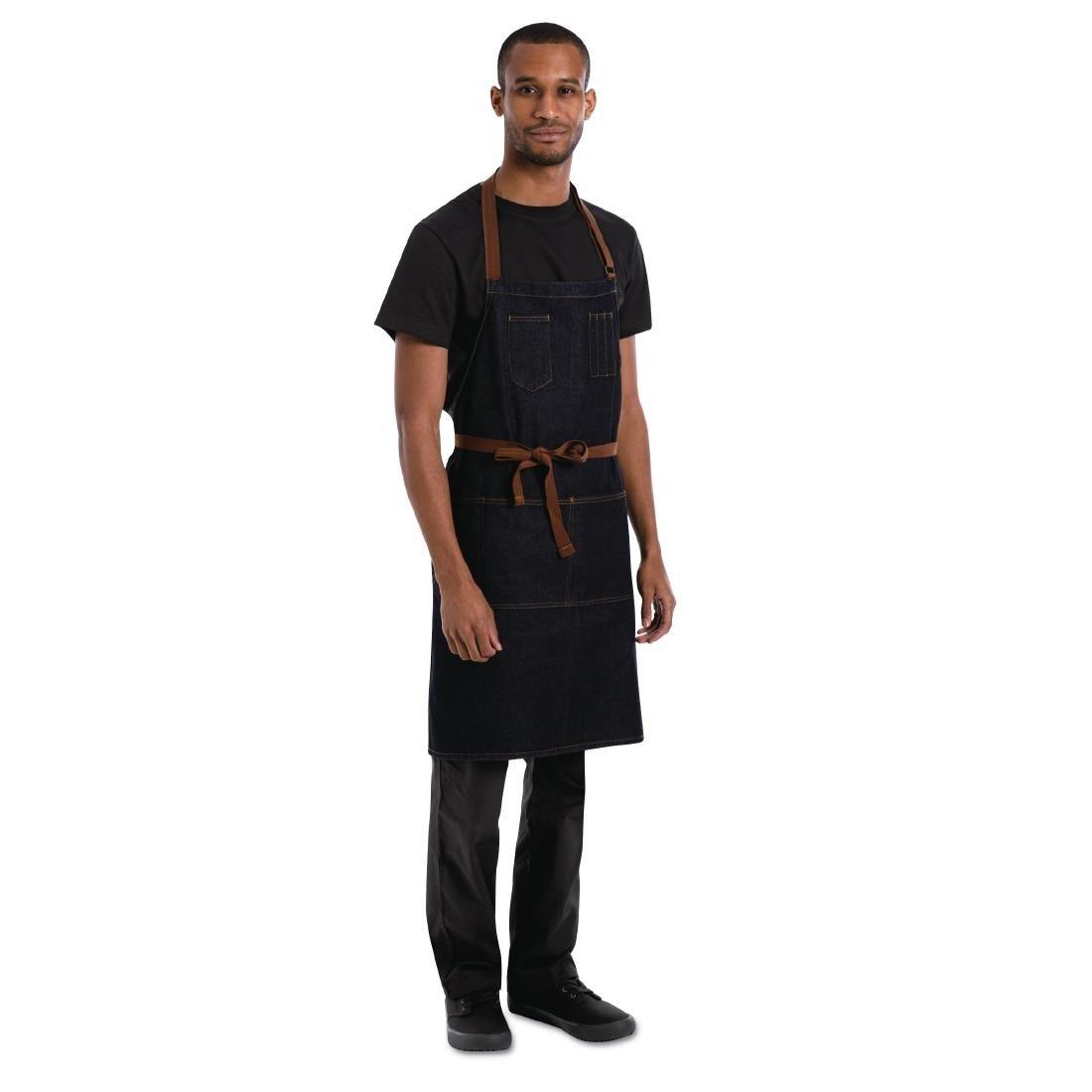 Tablier bavette Memphis Chef Works indigo - FRANCE CHR