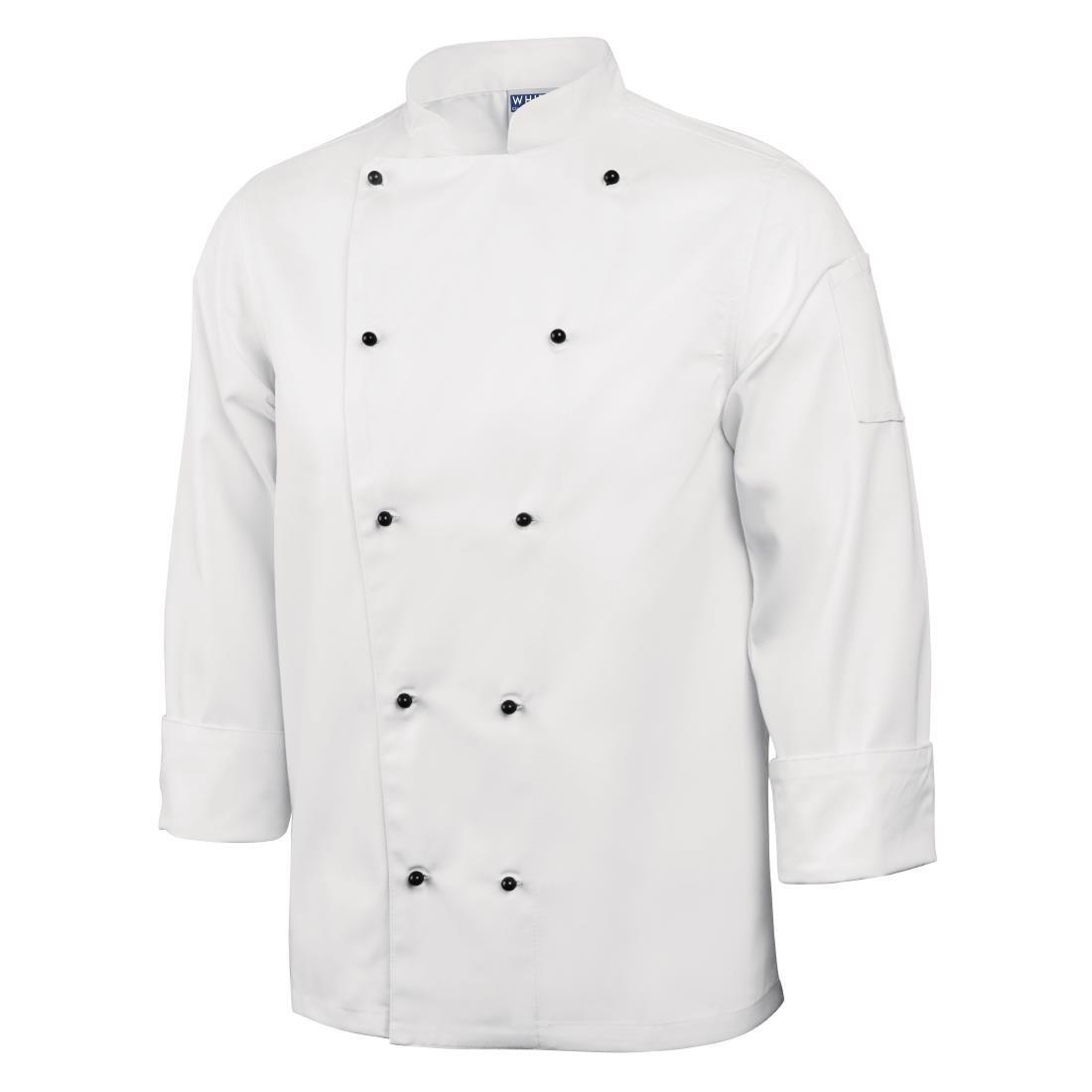 Veste de cuisine mixte Whites Chicago manches longues blanche XS - FRANCE CHR