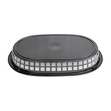Panière alimentaire ovale en polypropylène Olympia noire (Lot de 6) - FRANCE CHR