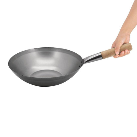 Wok en acier doux Vogue 33 cm - FRANCE CHR