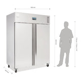 Armoire réfrigérée négative GN 2 portes 1300L Polar Série U - FRANCE CHR