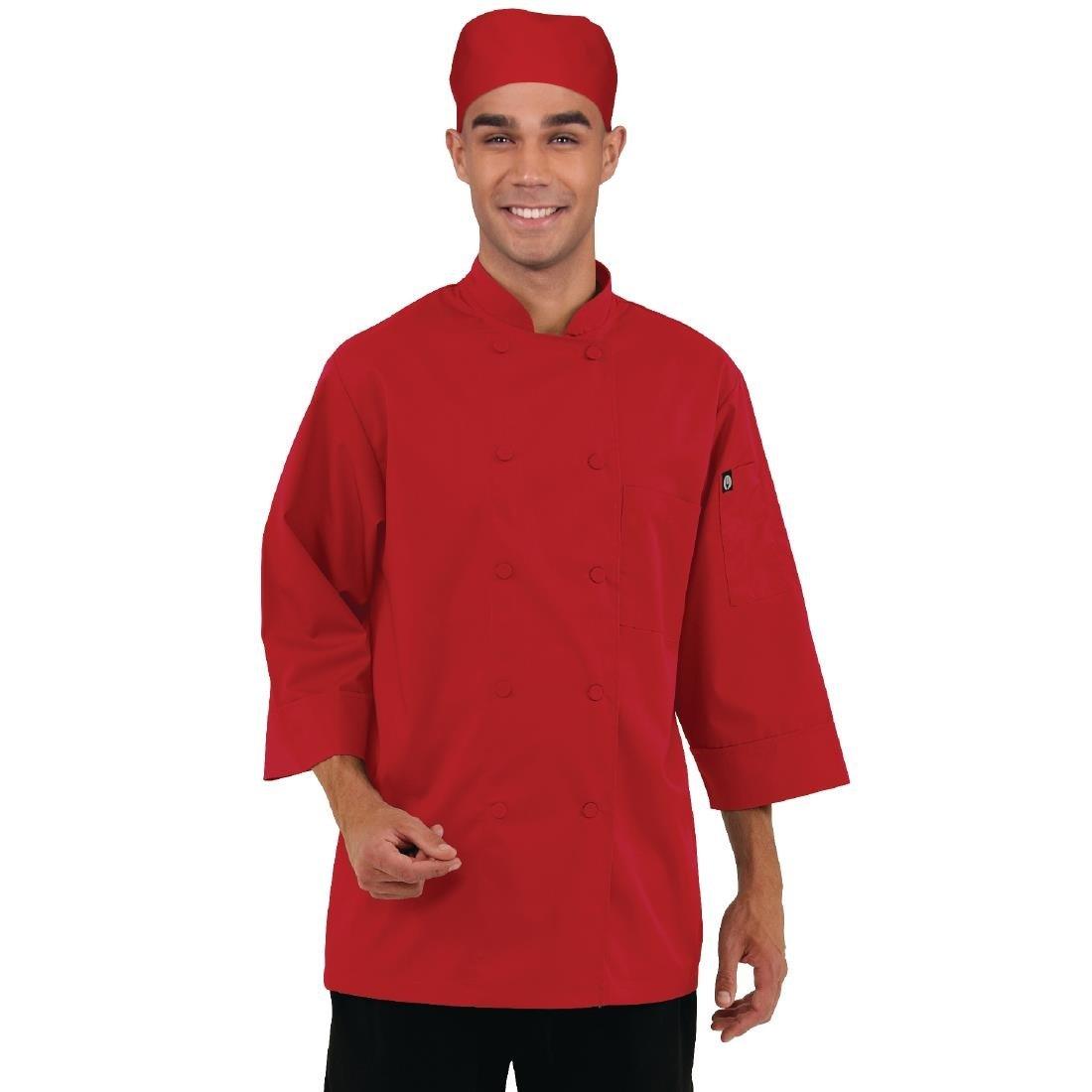 Veste de cuisine mixte Chef Works rouge S - FRANCE CHR